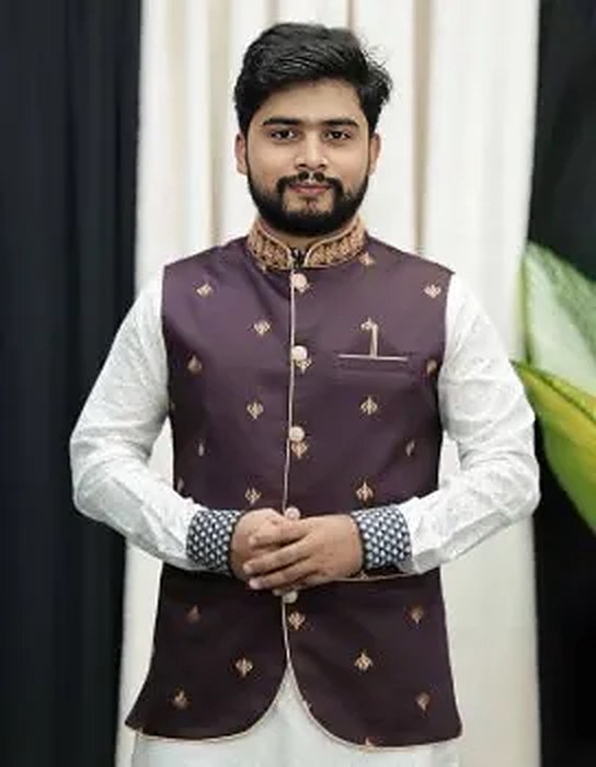 পার্পল এমব্রয়ডারি কোটি